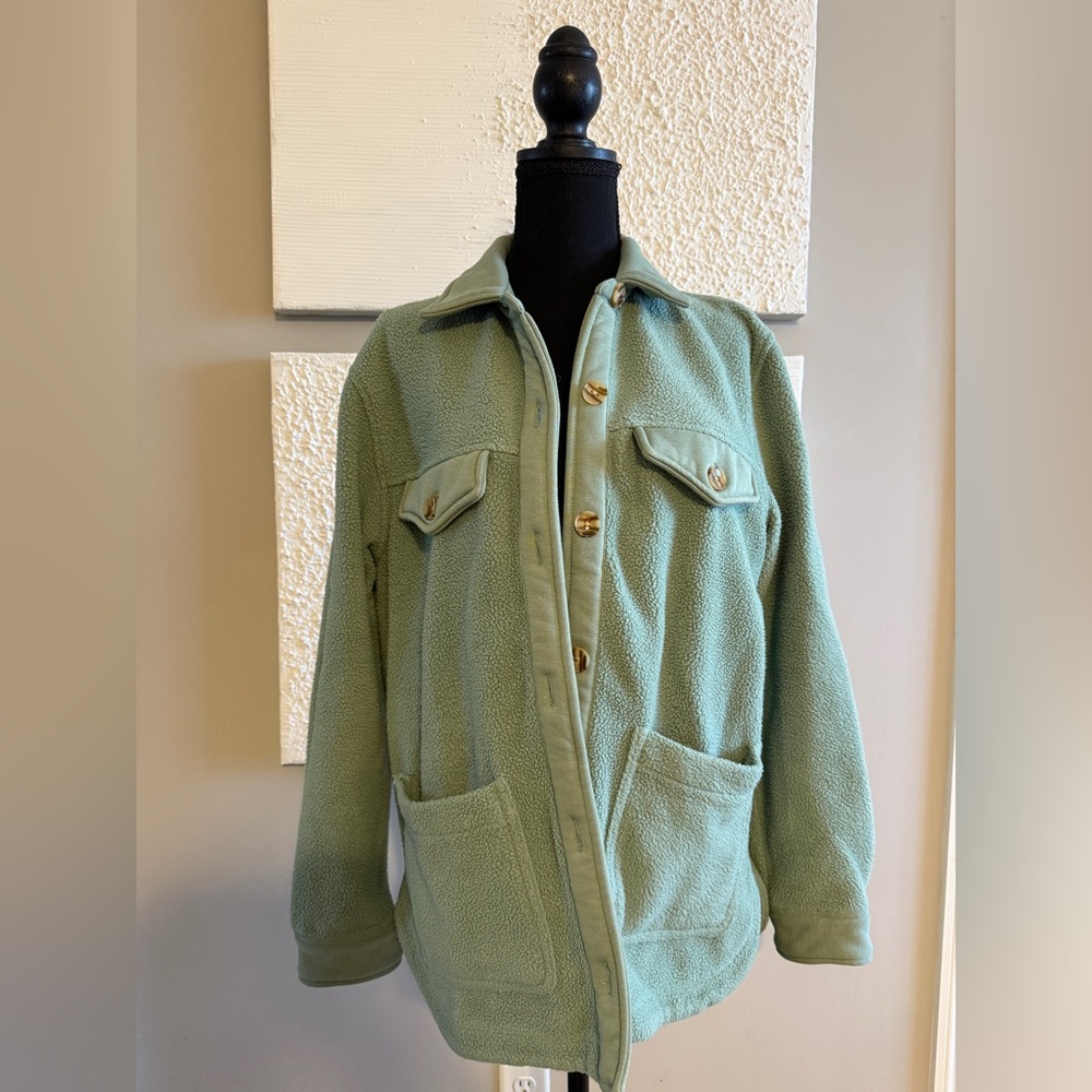 Blank NYC Light Green Shacket